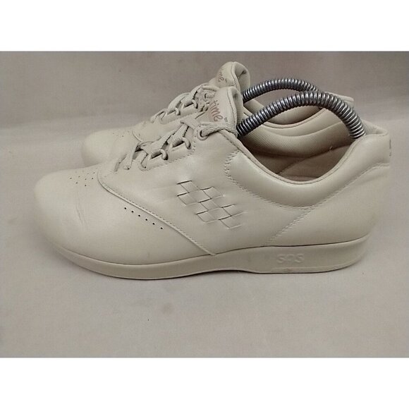 SAS Women's Free Time Shoe Size 9 Walking Casual Sneaker Mocha Beige Leather - Picture 3 of 10